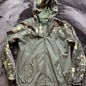 Suede feel floral detail jacket